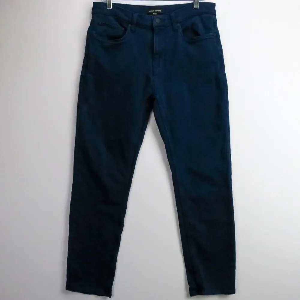 Banana Republic Stretch 5-Pocket Pants Men’s 32x30 Slim Fit Navy Minimalist